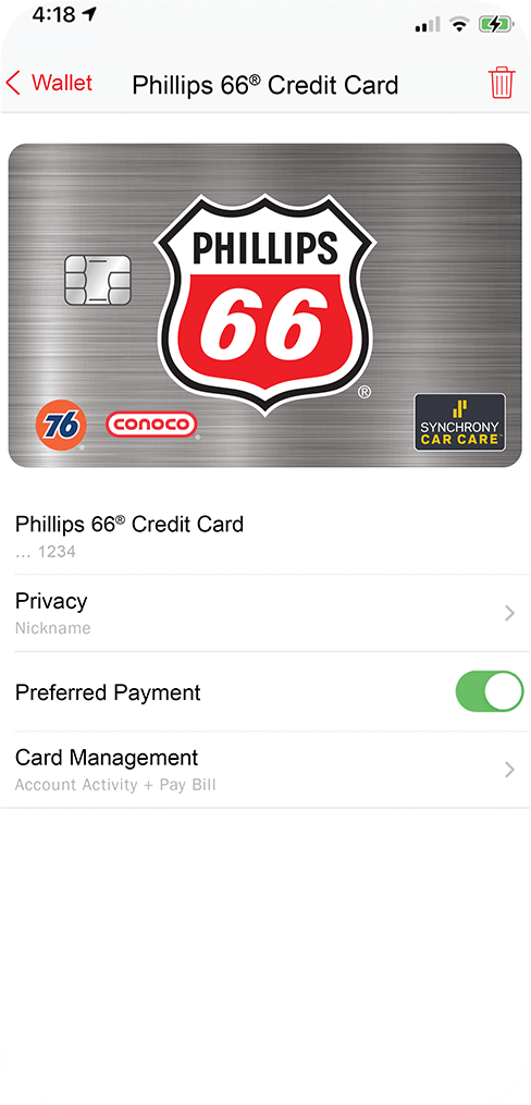 Phillips 66 Credit Card Rewards Program